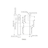 HOPPE HLS 9000 SLIDING DOOR HANDLE-SET, M574/2170N, FIXED DUMMY -POLISHED CHROME- 2083225