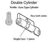 60mm Active 30/30 Double Cylinder 360° Euro Profile Cylinder, Kwikset Key - Brass
