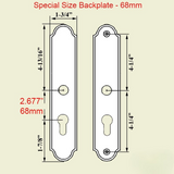 GERMANIA LEVER, LARA 68 MM BACKPLATE, PATIO / INACTIVE LEFT HAND HANDLESET - SATIN NICKEL