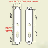 Germania Lever, Lara 68mm Backplate, Patio / Inactive Right hand Handleset - Satin Nickel