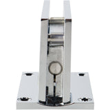MQ1037CP0- ROCKWELL CONTEMPORARY ADJUSTABLE HEAVY DUTY SHOWER HINGE OFFSET WITH RECESSED FULL BACKPLATE IN POLISHED CHROME