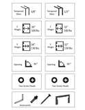 MQ2039CP0- CONTEMPORARY ADJUSTABLE HEAVY DUTY SHOWER HINGES OFFSET WITH RECESSED FULL BACKPLATE IN POLISHED CHROME