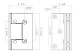 MQ2039CP0- CONTEMPORARY ADJUSTABLE HEAVY DUTY SHOWER HINGES OFFSET WITH RECESSED FULL BACKPLATE IN POLISHED CHROME