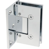 MQ2039CP0- CONTEMPORARY ADJUSTABLE HEAVY DUTY SHOWER HINGES OFFSET WITH RECESSED FULL BACKPLATE IN POLISHED CHROME