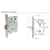Cal-Royal SMART EXIT DEVICE TRIM FOR MORTISE PANIC BAR - MRCR98D
