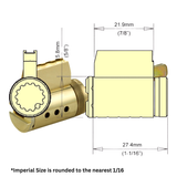 MUL-T-LOCK MTL800 Cylinder for SCHLAGE/ARROW Single Cylinder Deadbolt (4 chamber)