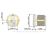 MUL-T-LOCK MTL600 Mortise Cylinder