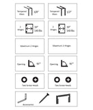 MV037US10B0 ROCKWELL TITAN HEAVY DUTY SHOWER HINGE WITH FULL BACKPLATE IN ANTIQUE BLACK FINISH