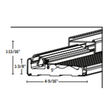 Endura Z-Series All-Aluminum Articulating Cap Sills for Contineous Sidelite, Choose Sill length,width & Finish