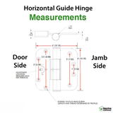 Truth Sentry Hinged Door Adjustable Guide Hinge, Rho / Lhi, 4 X 4 Inches - 9748011