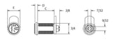 Medeco 60t0350t All-In-One Cam Lock Kit