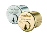 Medeco Biaxial Standard 6 Pin Mortise Cylinder, 1-1/8" - 1-3/4", Straight Cam, G3 Keyway