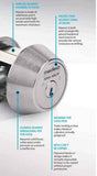 Medeco Maxum Commercial Single Cylinder 6-Pinned Deadbolt, DL Keyway