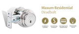 Medeco Maxum Commercial Single Cylinder 6-Pinned Deadbolt, DL Keyway
