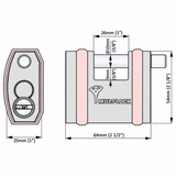MUL-T-LOCK MTL800 #10 NG-Series Sliding Bolt Padlock (3/8" Bolt)
