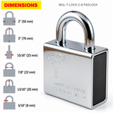 MUL-T-LOCK #8 C-Series Padlock (5-16" Shackle)