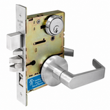 Cal-Royal NM8457SERHR Classroom Security Mortise Lock with Deadbolt – Left Hand (LH) – Satin Chrome (US26D)