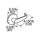 Corbin Russwin ML2051 NSA Entrance or Office Mortise Lock, NS Lever, A Rose