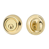 Premium Rockwell Solid Brass Low Profile Deadbolt in Polished Brass