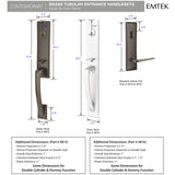 Emtek EMP4816 Orion Single Cylinder Entrance Handleset - Brass Tubular - EMPowered Upgrade