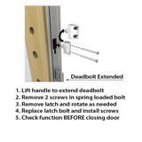 1000 Active Gearbox, 35/92 Mortise Lock Body, American Version