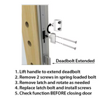 P1000 Active Gearbox, 45/92 Mortise Lock Case Body, American Version