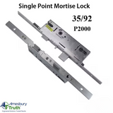 20mm P2000 Active 35/92 SPL Mortise Lock Body, American Version Gearbox