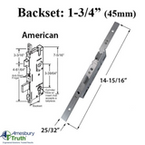 20mm P2000 Active 45/92 Spl Mortise Lock Body, American Version Gearbox
