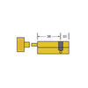 AGB Euro Style Half Cylinders- 48mm - Brass