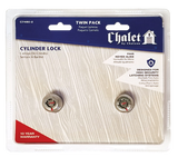 Chateau C-7480-CD-KA-2 21-Pin Tubular Cylinder Lock Twin Pack, Keyed Alike, Carded