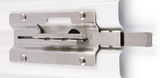 Chateau C-DL-2 Stainless Steel 4-Bolt Slide Bolt Latch for Square Panel Corrugated Roll-Up Doors