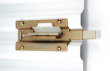 Chateau C-DL-1 Zinc-Plated 4-Bolt Slide Bolt Latch for Square Panel Corrugated Roll-Up Doors