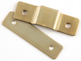 Chateau C-490-BK-ZC Yellow Zinc Flat Door Latch Strike for Self-Storage Doors
