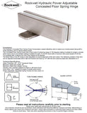 PFAFS0031BS Rockwell Hydraulic Power Adjustable Concealed Floor Spring Hinge