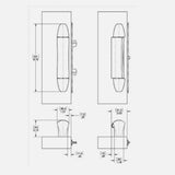 Assa Abloy INTUITION® Keyed Push Pull Sliding Door Lock Handle Set