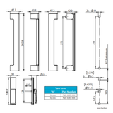 Interlock Crest Sliding Door Turn Lever 42 mm spindle, Light Bronze