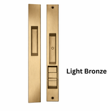 Interlock INVISIO ACTIVE KEYED Flush Mount Sliding Door Handle, Light Bronze - PS01-0312-115