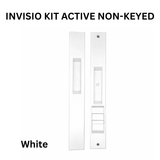 INTERLOCK Invisio Non Locking Flush Mount Sliding Door Handle Set, White - PS01-0313-000