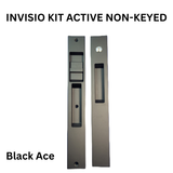 INTERLOCK Invisio Non Locking Flush Mount Sliding Door Handle Set, Black Ace
