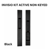 INTERLOCK Invisio Non Locking Flush Mount Sliding Door Handle Set, Black