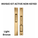 INTERLOCK Invisio Non Locking Flush Mount Sliding Door Handle Set, Light Bronze