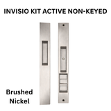 INTERLOCK Invisio Non Locking Flush Mount Sliding Door Handle Set, Brushed Nickel
