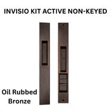 INTERLOCK Invisio Non Locking Flush Mount Sliding Door Handle Set, Oil Rubbed Bronze