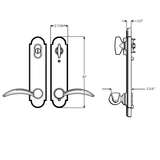 TRILENNIUM PINNACLE DUMMY FIXED LEVERS 1-3/4 DOOR