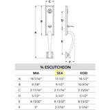 Baldwin Seattle Keyed Entry Handleset with Interior Contemporary Knob and Emergency Egress Function