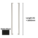 Square Straight Angle Handle - Matte Black