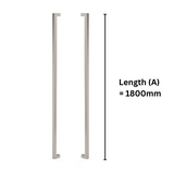 Square Straight Angle Handle - Stainless Steel