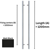 Double Push-Pull Handle Bars - Matt Black