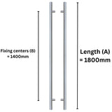 Double Push-Pull Handle Bars - Stainless Steel
