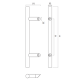 Rounded 45° Offset Angle Handles - Contemporary Round, Matte Black
